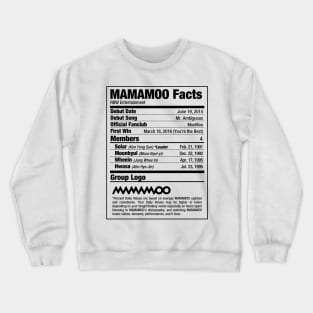 MAMAMOO Nutritional Facts Crewneck Sweatshirt